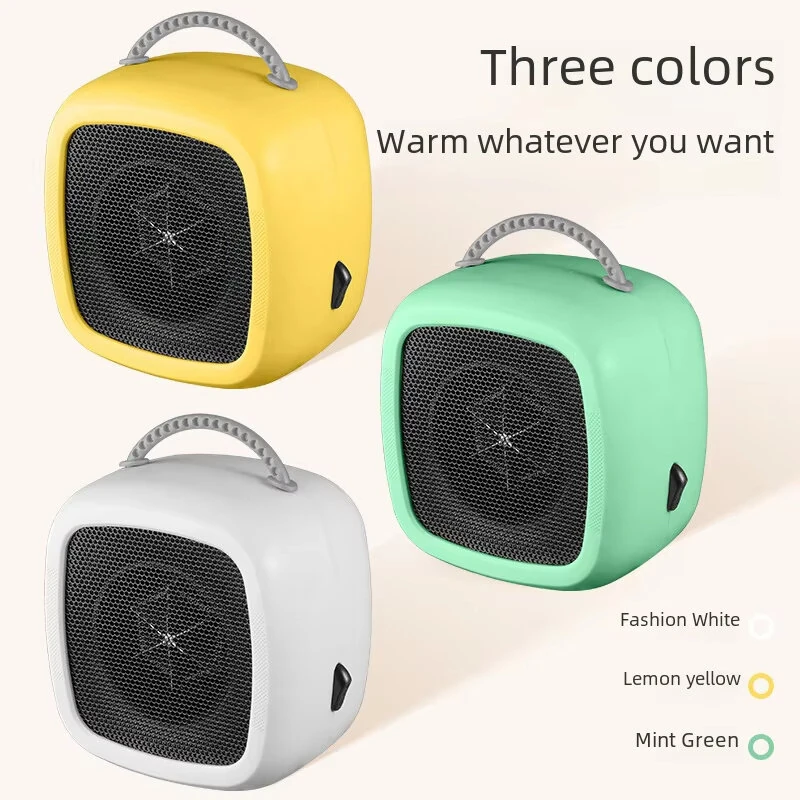 (image for) 600W Smart Space Heater Dual Gear Compact Quiet Heating Threaded Wire EU/US Plug Portable Electric Heater for Home Office